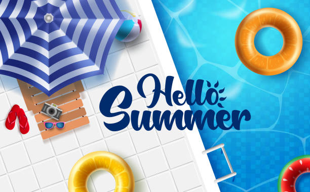 Pool Hello Sumer 680+ Hello Summer Pool Stock Illustrations, Royalty-Free Vector ...