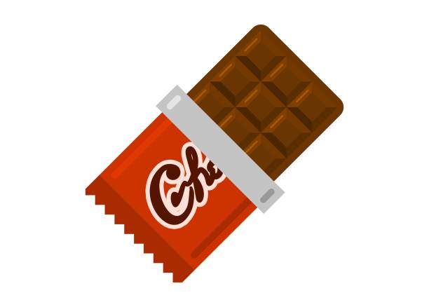 çikolatalar. basit düz illüstrasyon - çikolatalı bar illüstrasyonlar stock illustrations