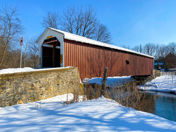 istock Neff's Mill Covered Bridge in Lancaster County Pennsylvania 1310012499
