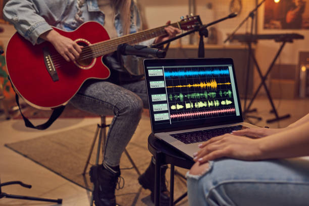 istock Recording song in the studio 1310015017