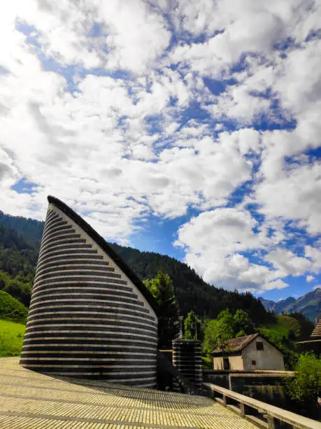 Mogno with Church of San Giovanni Battista, Ticino, Switzerland