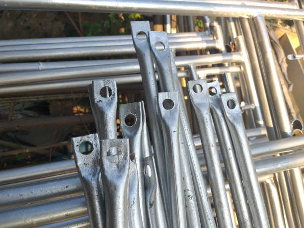 istock iron scaffolding on the ground 1310021391