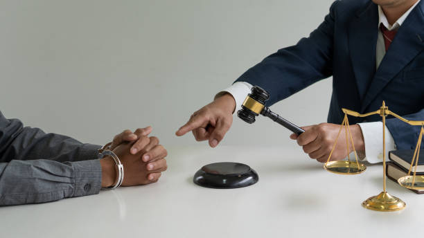 istock The accused is being convicted, a lawyer with a hammer. 1310022299
