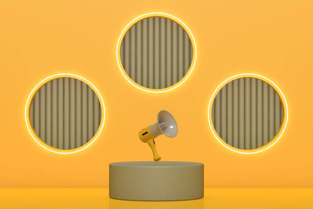 istock Modern 3D abstract background platform for product presentation. Empty product stand. 1310029517