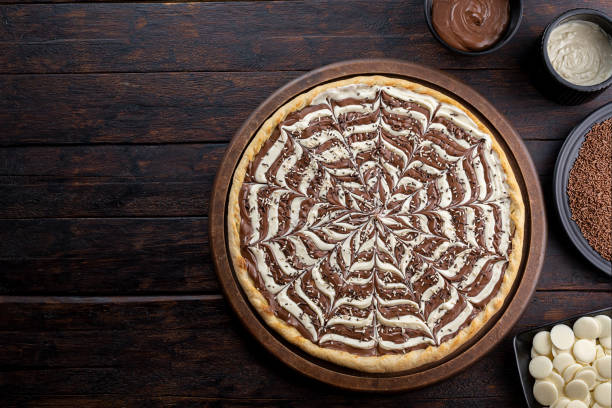 Sweet Pizza - Milk Chocolate and White Chocolate Pizza