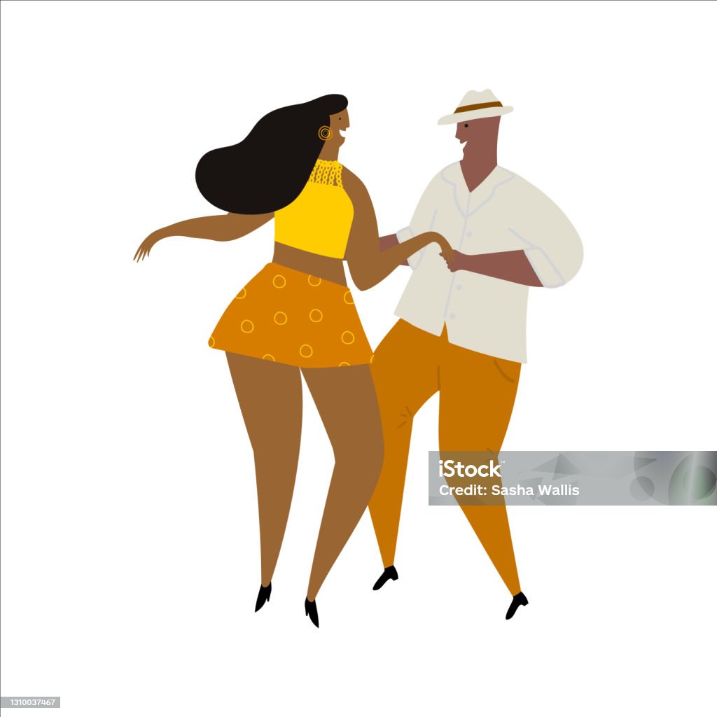 Ilustración de Ilustración De Dibujos Animados Vectores Dibujados A Mano De  Una Pareja Bailando Sexy Divertida Bachata Salsa Mambo Baile De Kizomba  Aislado Sobre Fondo Blanco Escuela De Danza Festival Fiesta Carnaval