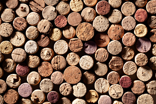 Variety of wine corks.