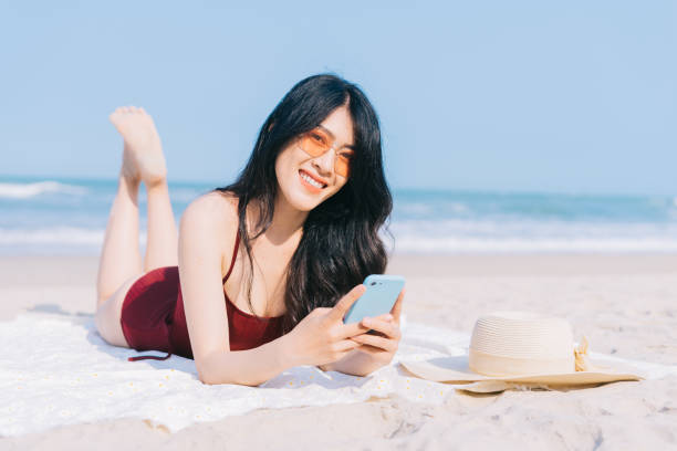 istock The woman on the beach 1310046679