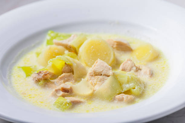 istock creamy leek soup with chicken meat 1310047538