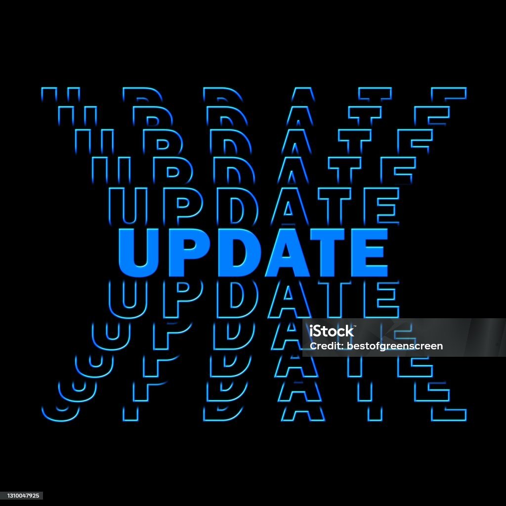 Update Blue Lettering With Repeating Effect On Black Background In ...