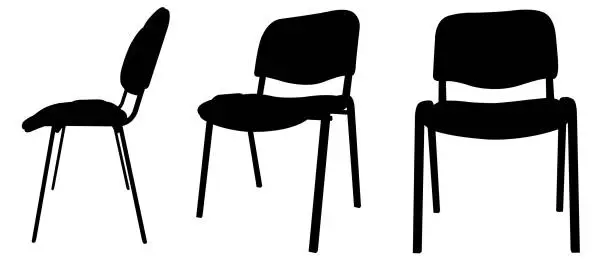 Vector illustration of chair set