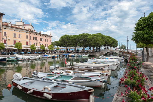 Old Port of Desenzano. Desenzano del Garda (BS), ITALY - August 24, 2020.