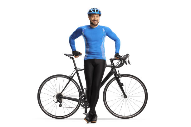 istock Male cyclist sitting on a road bicycle and posing 1310060639