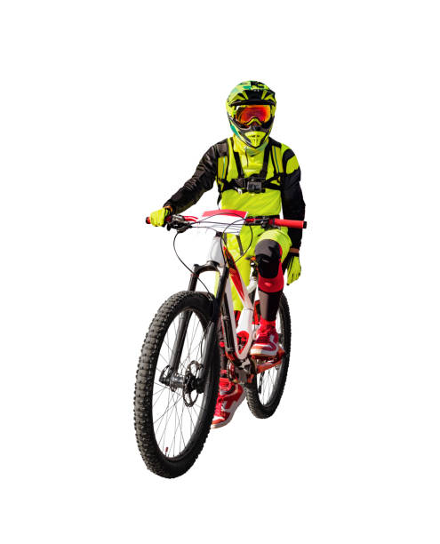 man on downhill mountain bike - 2333 imagens e fotografias de stock