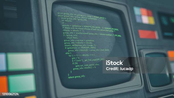 Computer Code Style Top Programming Code Stock Photo - Download Image Now - Retro Style, Coding ...