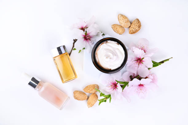 istock Jar with cream, oil and essence on a light background 1310065330