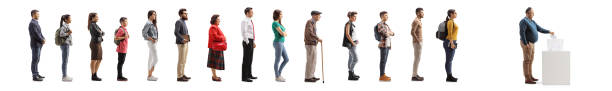 istock People waiting in a line for voting 1310065359
