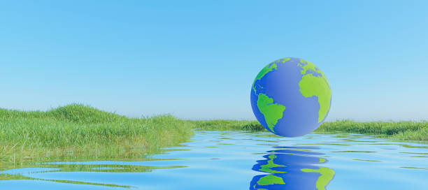 istock planet earth over a lake with grass meadows 1310065665