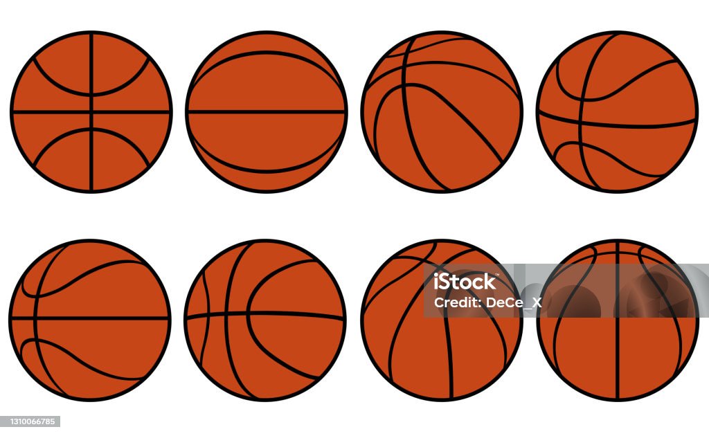 Collection of basketball balls - Royalty-free Bola de Basquetebol arte vetorial