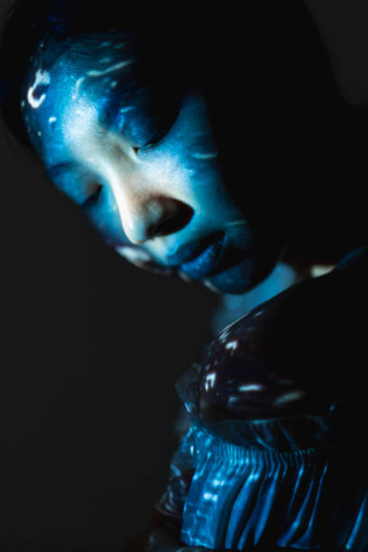 istock art portrait imaginary universe blue woman face 1310069634