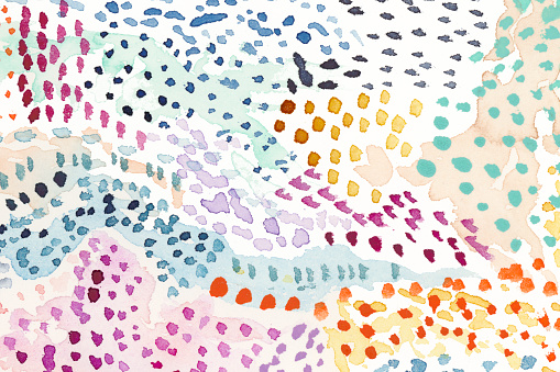 watercolor background \n dotted mixed colors