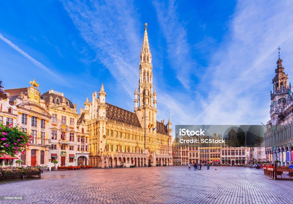 Brussels, Belgium. Brussels, Belgium. Grand Place. Market square surrounded by guild halls. Brussels-Capital Region Stock Photo