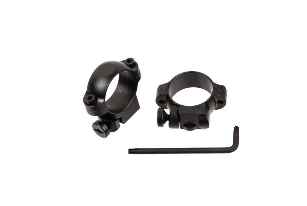 istock Quick disconnect mount made for holding a scope on a rifle isolated on white background. Quick Release Sniper Cantilever Scope Mount 1310079722