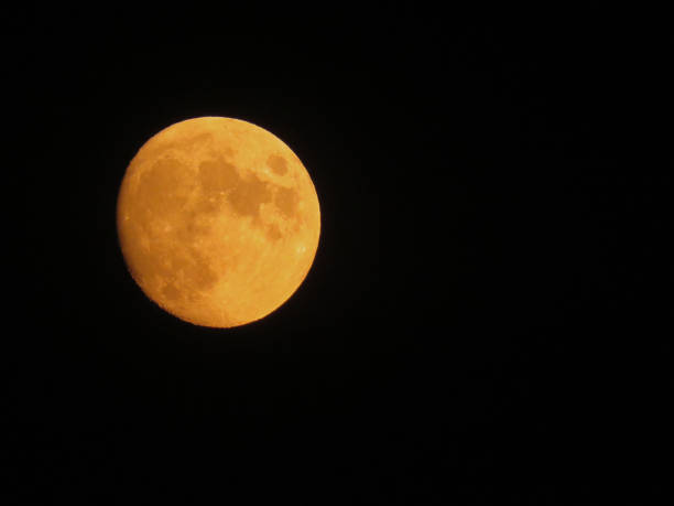 istock Full Yellow Moon in near plan 1310080827