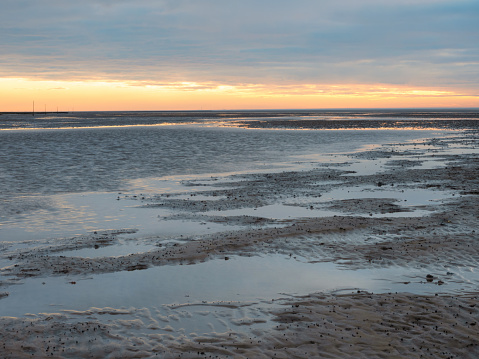 Lower Saxony Wadden Sea off Cuxhaven Sahlenburg at low tide, Germany