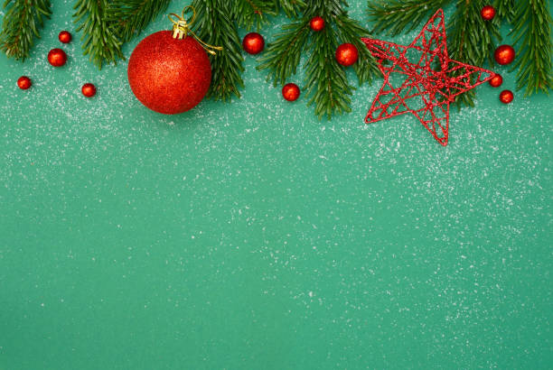 istock Green Christmas and Winter background 1310088216