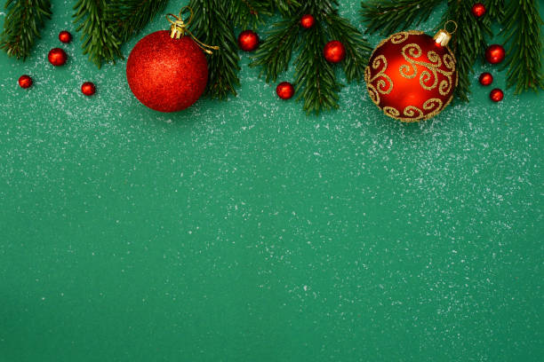 istock Green Christmas and Winter background 1310088690