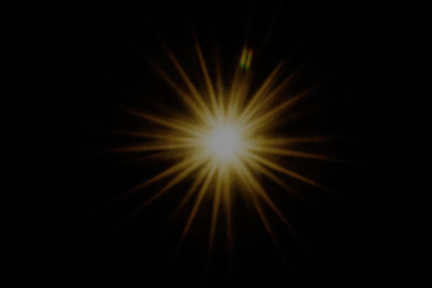 istock Abstract lens flare, lighting effect elements, solar energy, sun light on black background 1310093300