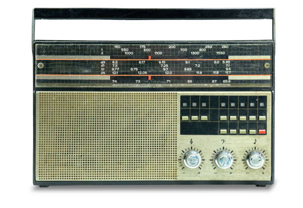 istock Vintage radio on a white background. Isolated. 1310093582