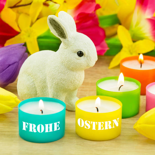 istock German Happy Easter and colorful decoration with bunny 1310100211