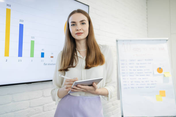 istock A young and successful business woman is having an online e-learning lecture on how to start your own business. 1310103079