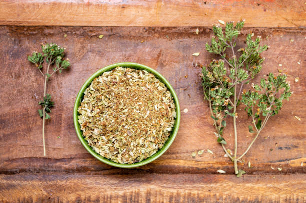 istock Dried aromatic kitchen herb oregano in green bowl 1310103372