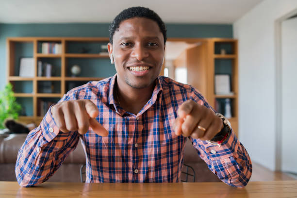 istock Business man on a work video call from home. 1310109271