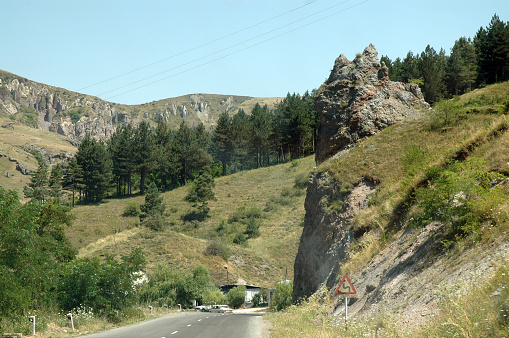 Mountains in Nagorno Karabakh, Artsakh. After Soviet Union collapsed the disputed territory is subject of war between Armenia and Azerbaijan