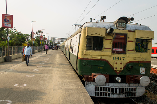 16 March, 2019, Kolkata: A local train station in West Bengal India.