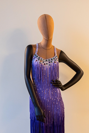 Mannequin with violet dress