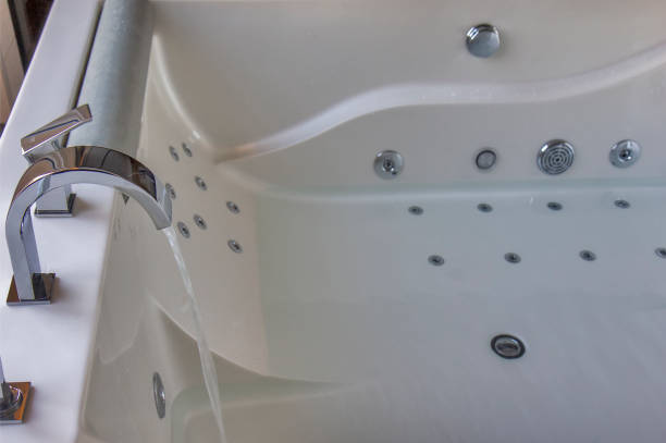 istock Silver tap on the hot tub pool 1310116355