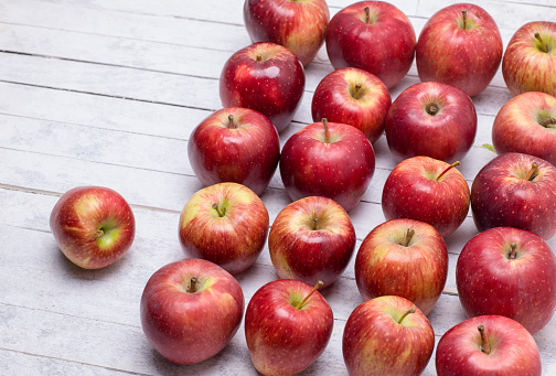 Fresh organic red apples