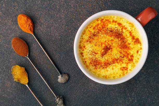 istock Turmeric Latte or Golden Milk, curcuma, cinnamon, honey 1310119453