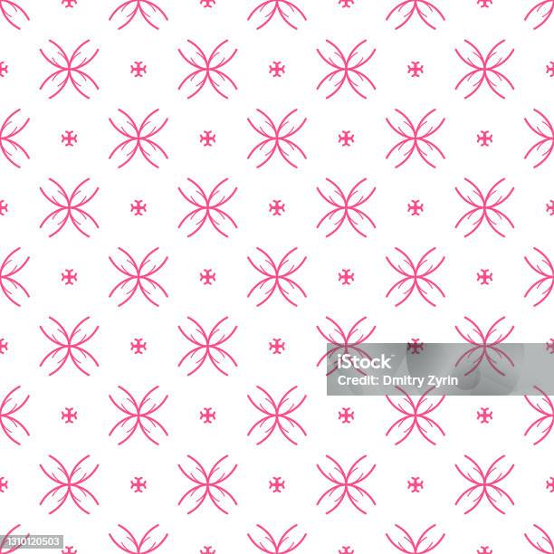 Abstrak Pink Pattern Abstrak Seamless Pattern Pink Doodle Geometric Figures Latar Belakang ...