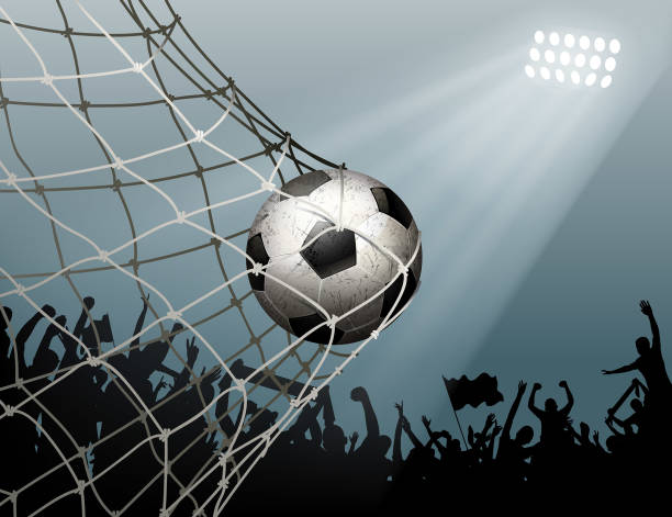 illustrazioni stock, clip art, cartoni animati e icone di tendenza di obiettivo vincente - goal scoreboard soccer soccer ball