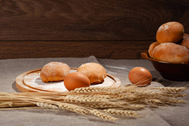 istock postcard with homemade pies and buns, copy space, use as background 1310123603