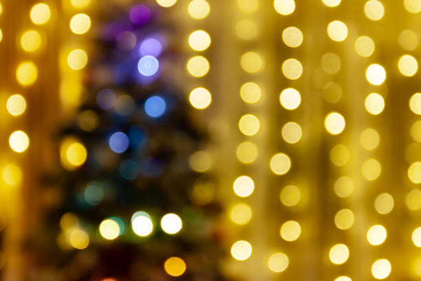 istock Christmas tree with blurry background, used as a background or texture, soft focus 1310124760
