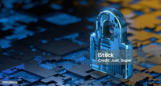 Cybersecurity Digital Technology Security Stock Photo - Download Image Now - Security, Security System, Network Security