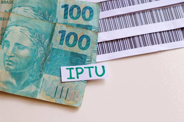 IPTU - Imposto Predial e Territorial Urbano (Brazilian Land and Urban tax). Payment concept.
