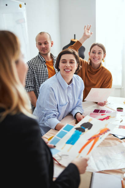 istock Gladsome designers impressed by the ideas at work 1310134289